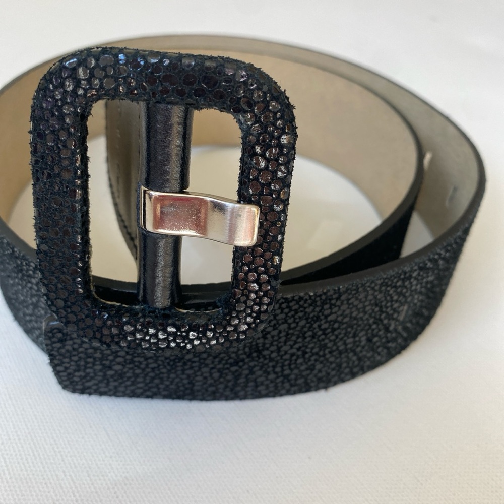 Calvin Klein textured leather Belt with Rectangular Buckle sz 36”